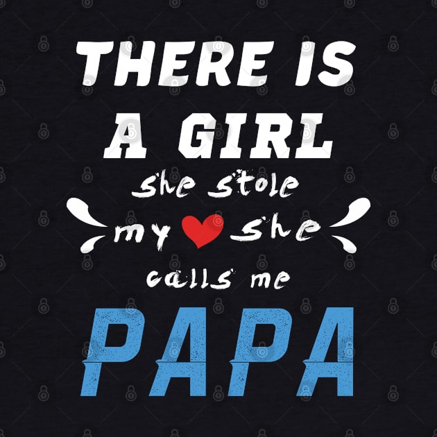 Papa Gifts Shirts from Granddaughter, She Stole My Heart by CareTees